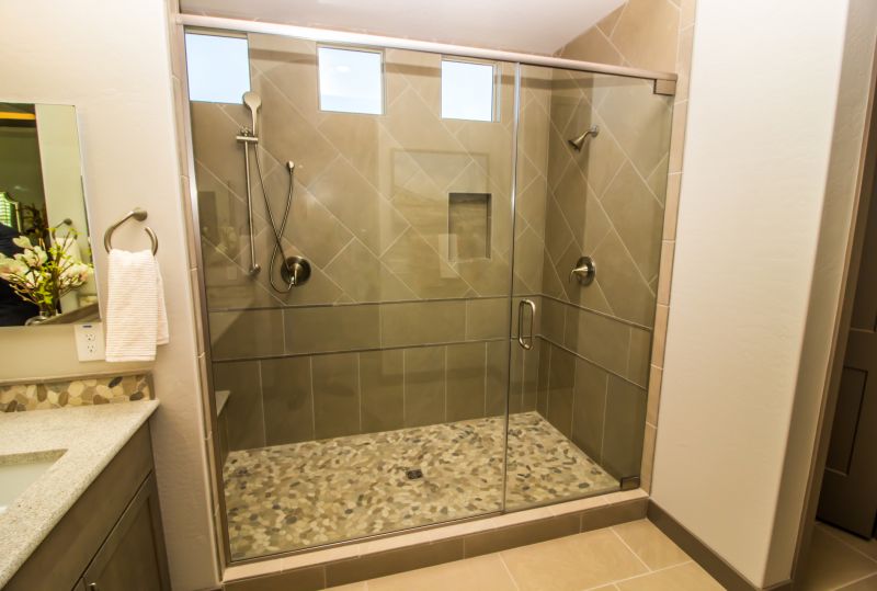 Black Framed Shower Door